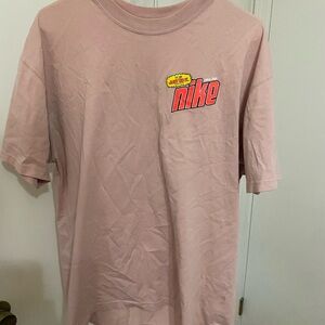 Nike Men's Soft Pink Short Sleeve Tee Vintage Style